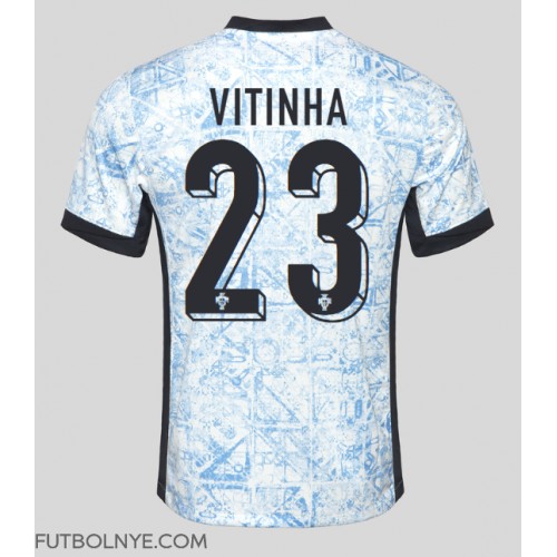 Camiseta Portugal Vitinha #23 Visitante Equipación Eurocopa 2024 manga corta